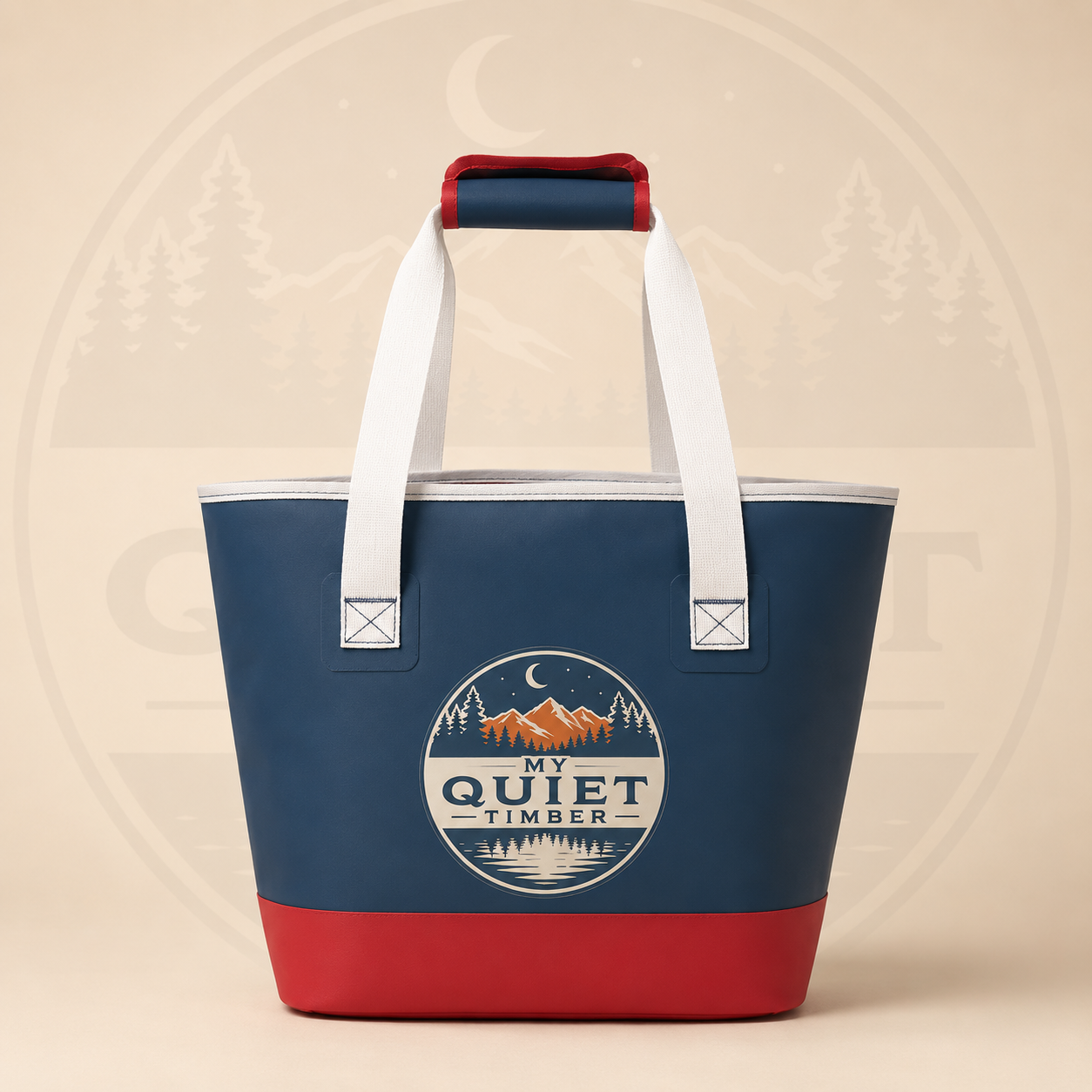 Quiet Timbers Heavy-Duty Trail Tote red white blue